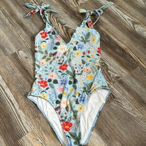 Summersalt Bathing Suit size 6 Blue floral